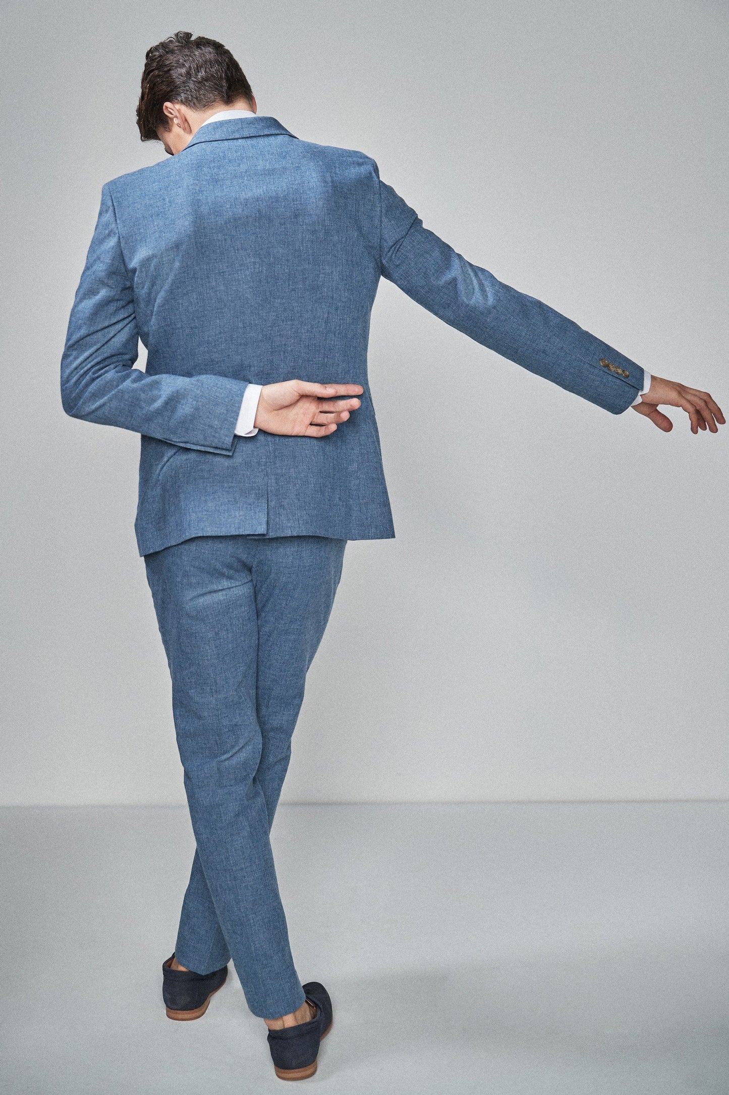 Linen Blend Skinny Fit Jacket