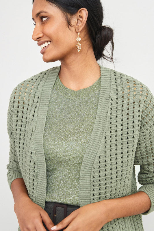 Mesh Detail Cardigan