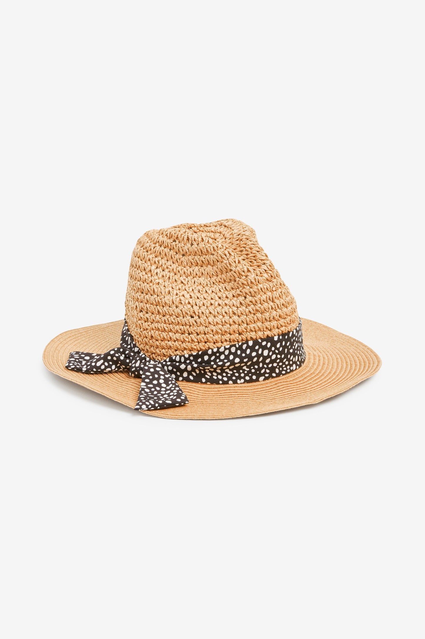 Natural Weave Scarf Detail Panama Hat