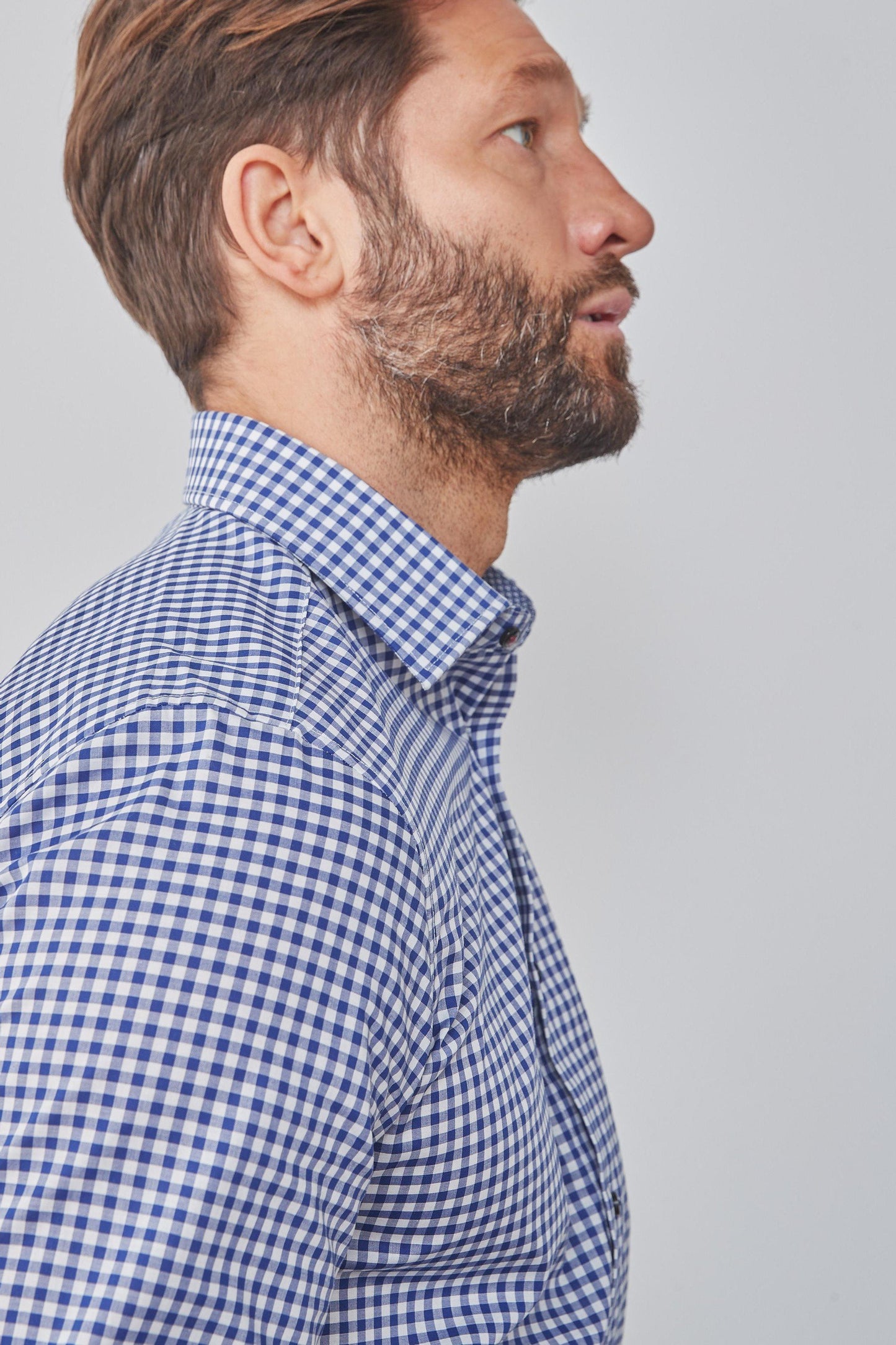 Navy Gingham Regular Shirt